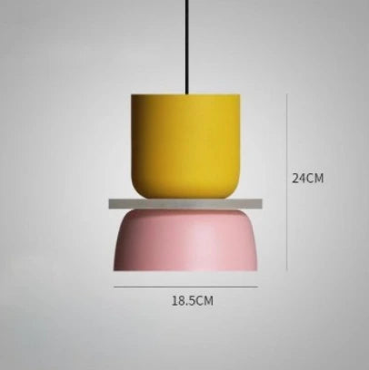 Macaron Hanglamp  Studio Otis A: Geel/Roze  